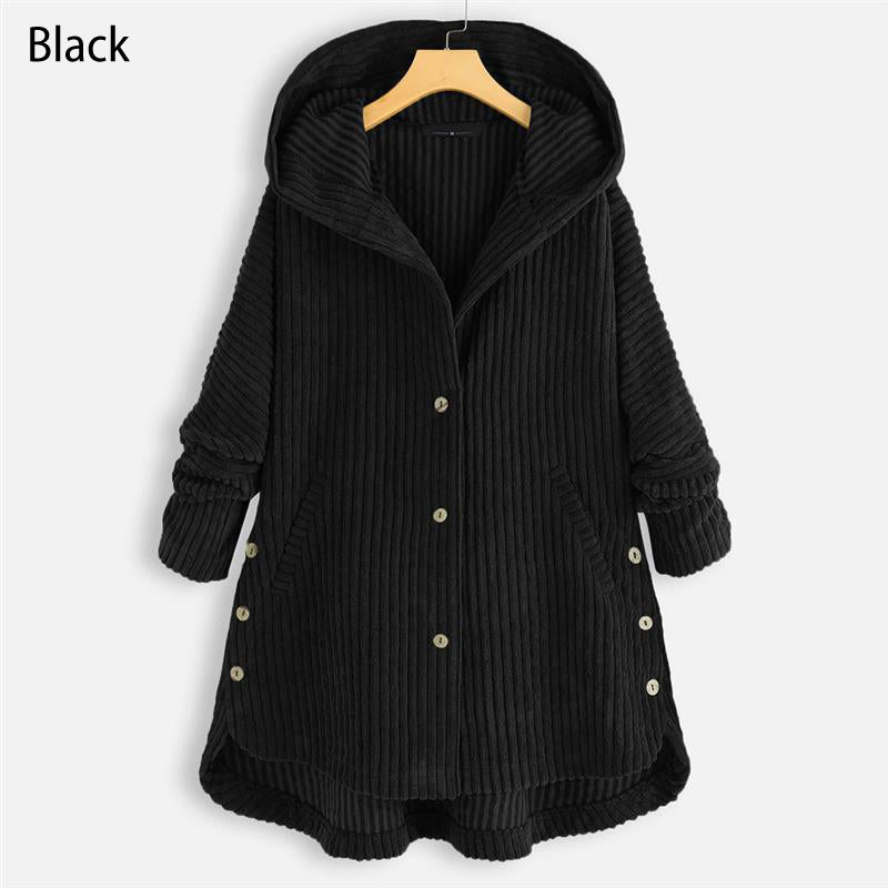 🎁New product 50% off 💖🍃Casual solid colored jacket with thickened hood and buttons