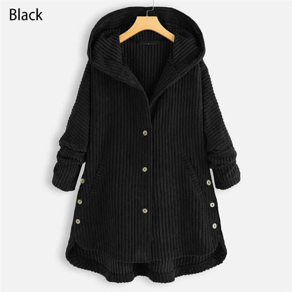 🎁New product 50% off 💖🍃Casual solid colored jacket with thickened hood and buttons