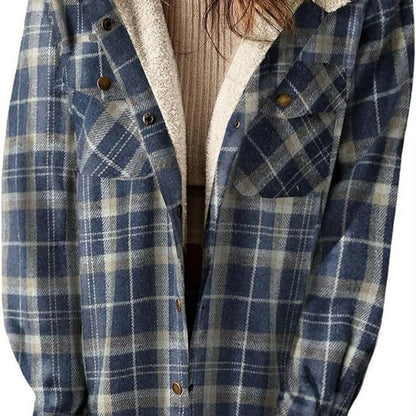 Autumn and Winter Series 44% OFF❄️Women's Winter Trendy Plaid Hooded Jacket💖