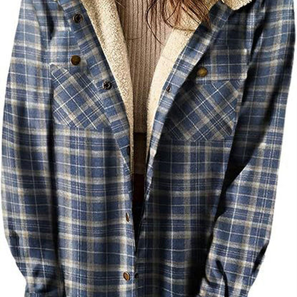 Autumn and Winter Series 44% OFF❄️Women's Winter Trendy Plaid Hooded Jacket💖
