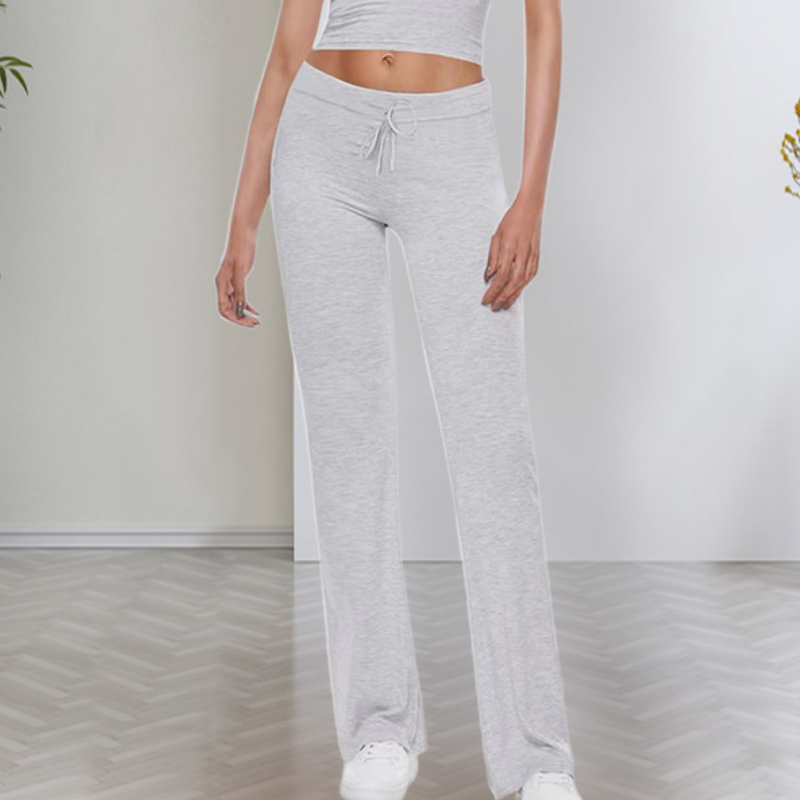 ⏳Time-Limited Special⏰Women's T-Shirt & Pants Set – Solid Color, Straight Leg, Casual 🍂