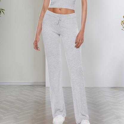 ⏳Time-Limited Special⏰Women's T-Shirt & Pants Set – Solid Color, Straight Leg, Casual 🍂
