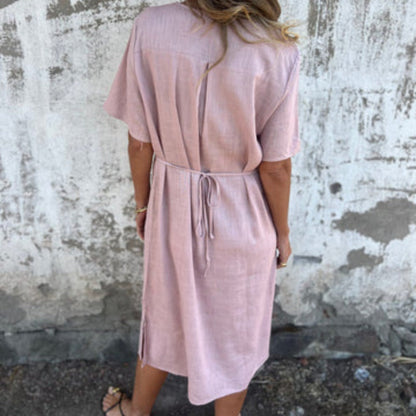 🌸Spring Specials💐 Women's Printed Casual V-Neck Short Sleeve Dresses