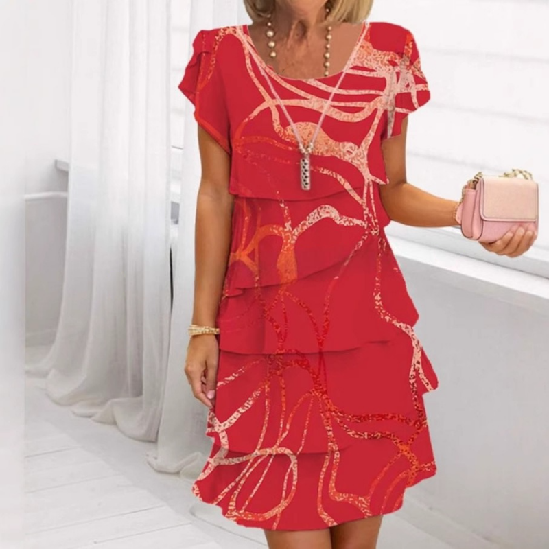 ⏳Time-Limited Special⏰Women's Elegant Ruffle Dress – Flattering Fit, Lightweight & Perfect for Day-to-Night S