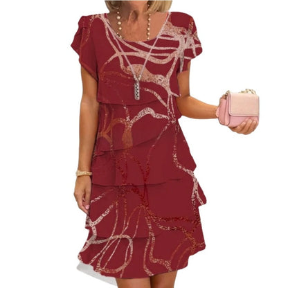 ⏳Time-Limited Special⏰Women's Elegant Ruffle Dress – Flattering Fit, Lightweight & Perfect for Day-to-Night S