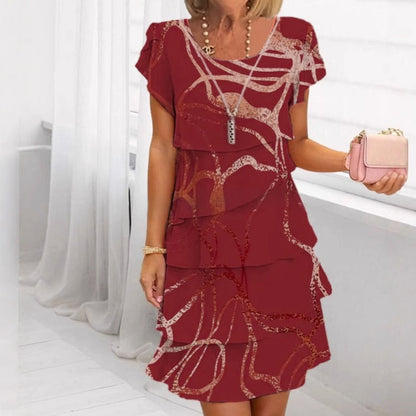 ⏳Time-Limited Special⏰Women's Elegant Ruffle Dress – Flattering Fit, Lightweight & Perfect for Day-to-Night S