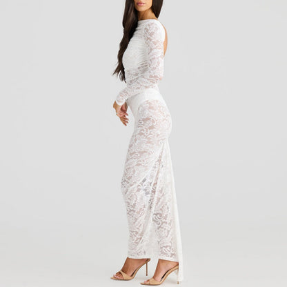 🌹👗Limited Time 50% OFF💃 Sexy Backless Lace Maxi Dresses - Graceful lace, sexy backless design, perfect for summer vibes!