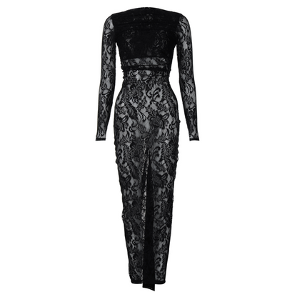 🌹👗Limited Time 50% OFF💃 Sexy Backless Lace Maxi Dresses - Graceful lace, sexy backless design, perfect for summer vibes!