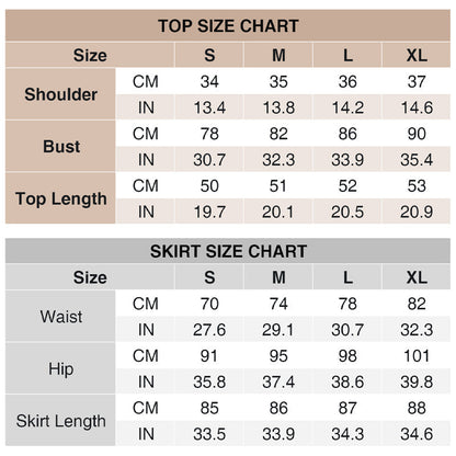 💕Limited Time 50% Off💕Women's Lace Hollow Out 2-Piece Set Sleeveless Top & Irregular Skirt