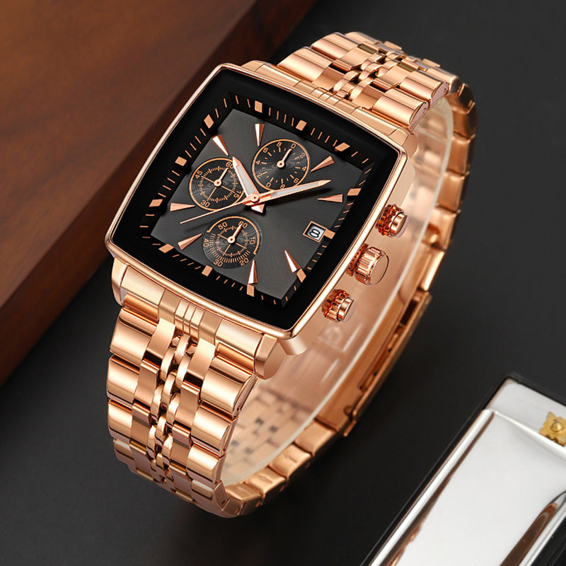 Men's Multifunctional Waterproof Quartz Watch