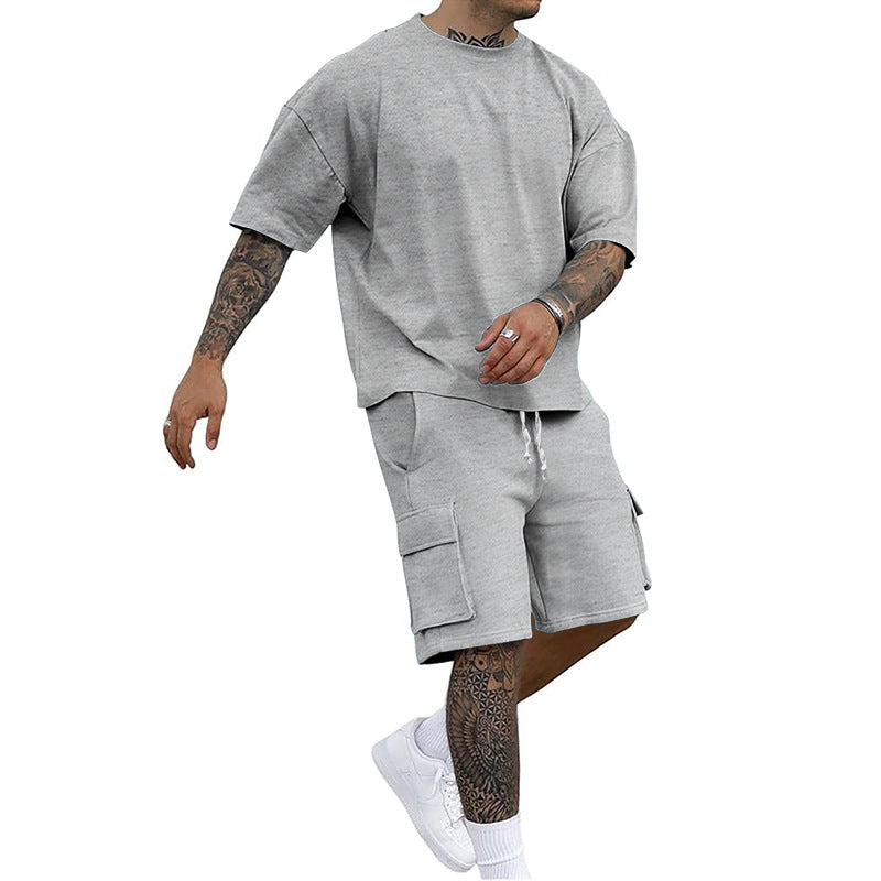 ⏳Time-Limited Special⏰Men's Casual Short Sleeve T-Shirt Shorts Set
