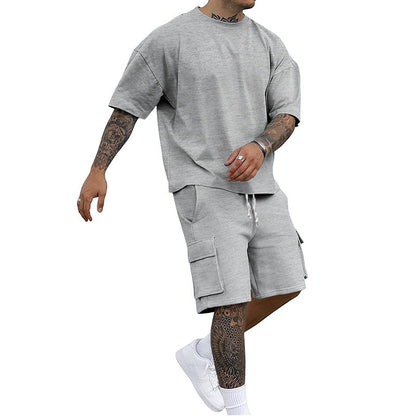⏳Time-Limited Special⏰Men's Casual Short Sleeve T-Shirt Shorts Set