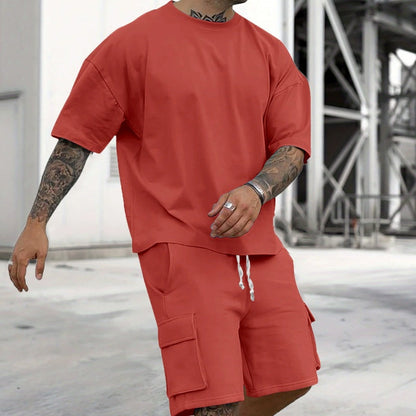 ⏳Time-Limited Special⏰Men's Casual Short Sleeve T-Shirt Shorts Set