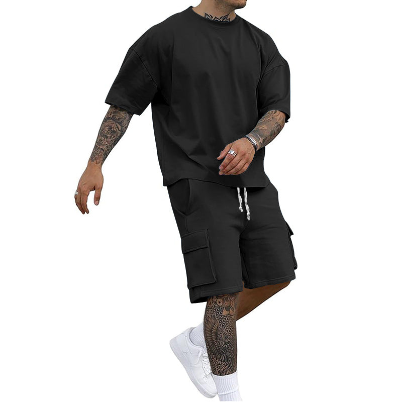 ⏳Time-Limited Special⏰Men's Casual Short Sleeve T-Shirt Shorts Set