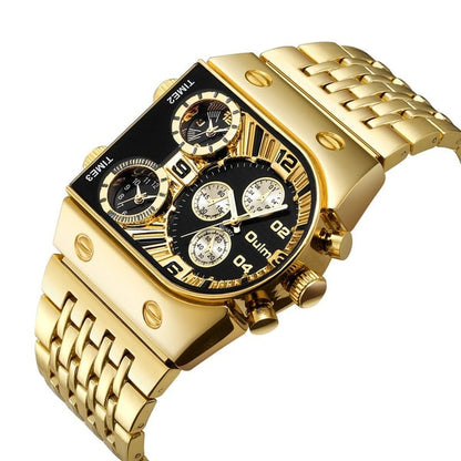 🔥New Year's Special Offer:50% OFF💼Business men's watch | Large 51 mm dial | Gold and stainless steel folding clasp | Waterproof and stylish
