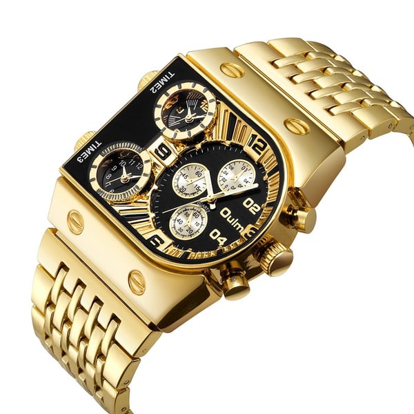 🔥New Year's Special Offer:50% OFF💼Business men's watch | Large 51 mm dial | Gold and stainless steel folding clasp | Waterproof and stylish
