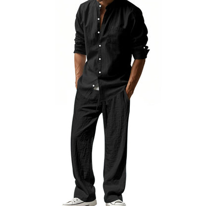 ⏳Time-Limited Special⏰Men’s Shirt & Pants Set – Casual, Breathable Linen, Relaxed Fit