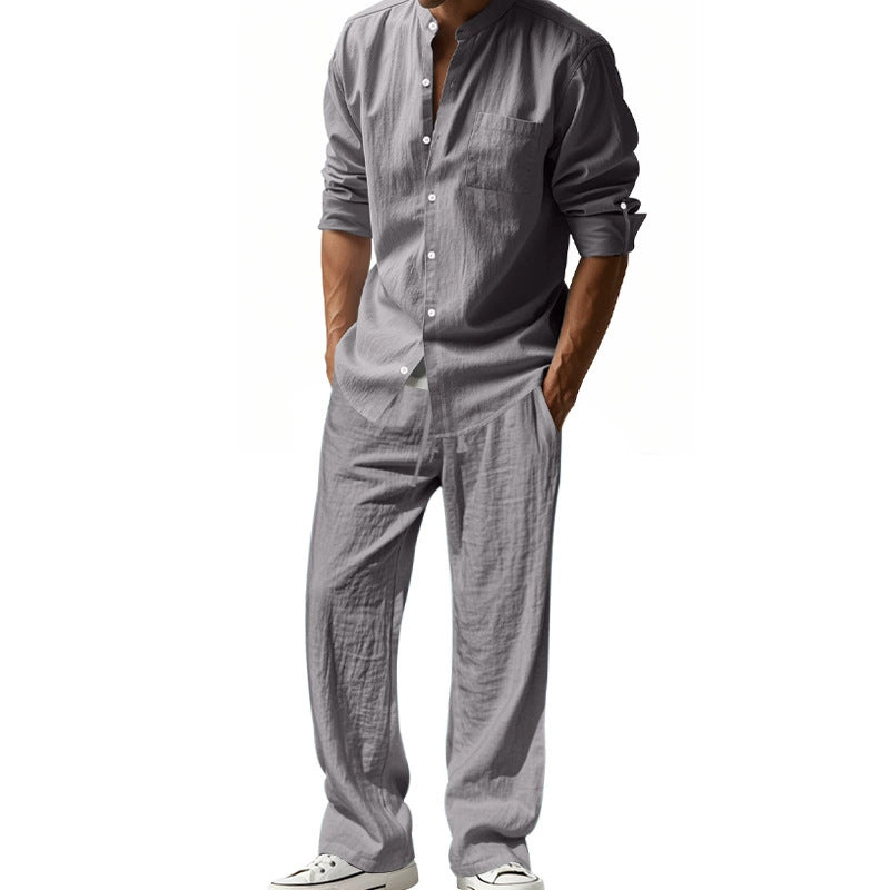 ⏳Time-Limited Special⏰Men’s Shirt & Pants Set – Casual, Breathable Linen, Relaxed Fit
