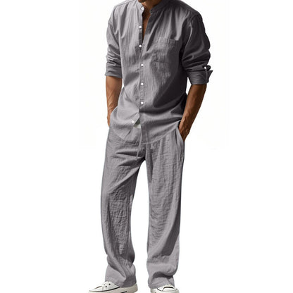 ⏳Time-Limited Special⏰Men’s Shirt & Pants Set – Casual, Breathable Linen, Relaxed Fit
