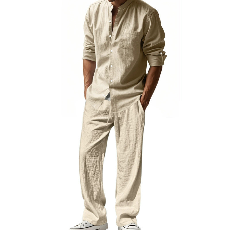 ⏳Time-Limited Special⏰Men’s Shirt & Pants Set – Casual, Breathable Linen, Relaxed Fit