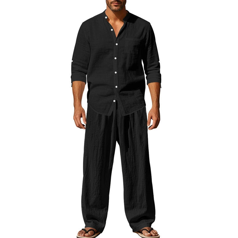 ⏳Time-Limited Special⏰Men’s Shirt & Pants Set – Casual, Breathable Linen, Relaxed Fit