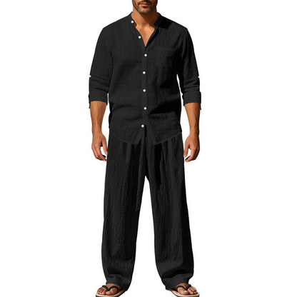 ⏳Time-Limited Special⏰Men’s Shirt & Pants Set – Casual, Breathable Linen, Relaxed Fit