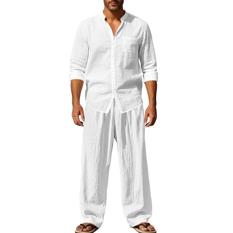 ⏳Time-Limited Special⏰Men’s Shirt & Pants Set – Casual, Breathable Linen, Relaxed Fit
