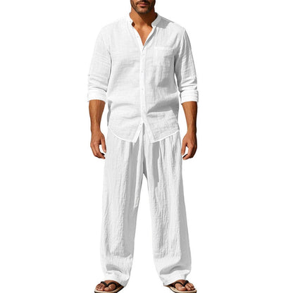 ⏳Time-Limited Special⏰Men’s Shirt & Pants Set – Casual, Breathable Linen, Relaxed Fit
