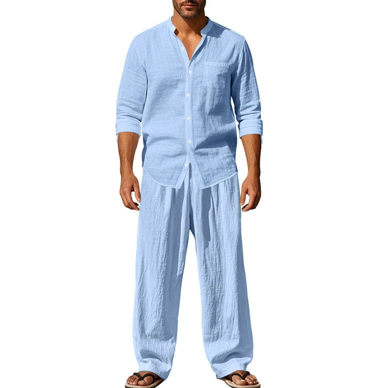 ⏳Time-Limited Special⏰Men’s Shirt & Pants Set – Casual, Breathable Linen, Relaxed Fit
