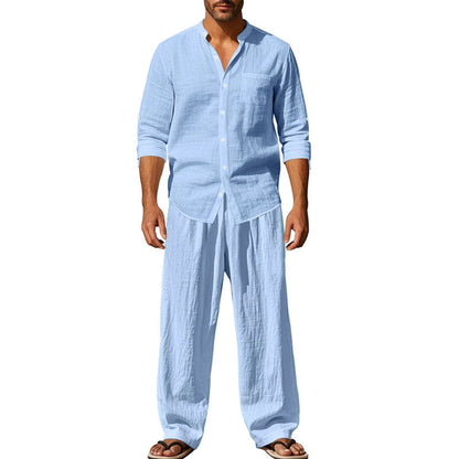 ⏳Time-Limited Special⏰Men’s Shirt & Pants Set – Casual, Breathable Linen, Relaxed Fit