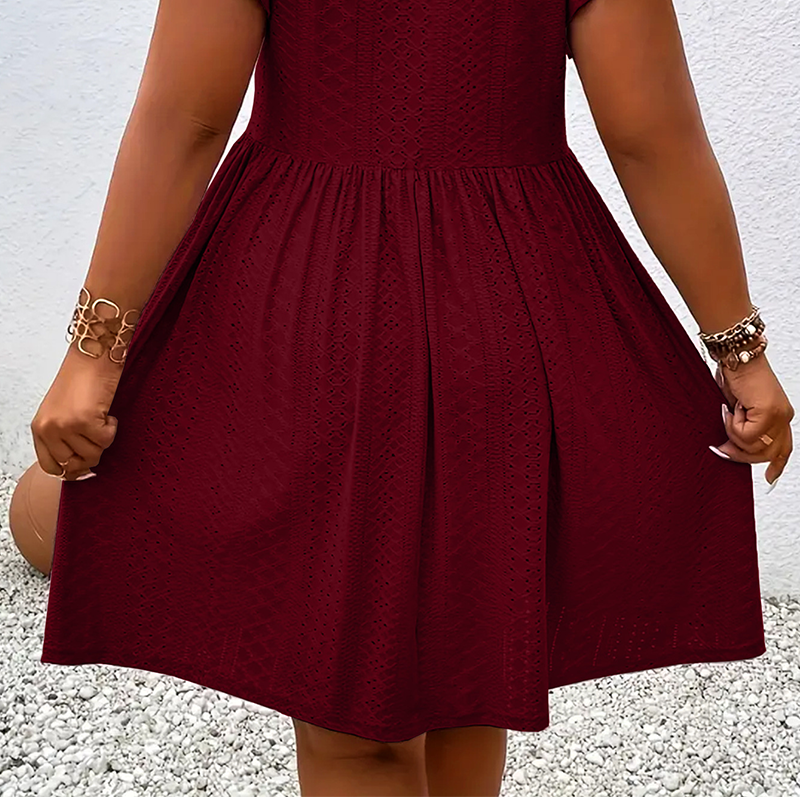 ⏳Time-Limited Special⏰Women's V-Neck Ruffle Trim Dress – Flattering, Soft & Perfect for Any Event 🌸
