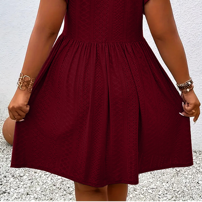 ⏳Time-Limited Special⏰Women's V-Neck Ruffle Trim Dress – Flattering, Soft & Perfect for Any Event 🌸