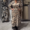 ⏳Time-limited Special⏰Graceful Floral Print Long Sleeve Dress