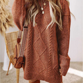 ⏳Time-Limited Special⏰Trendy Cable-Knit Loose-Fit Sweater Dress