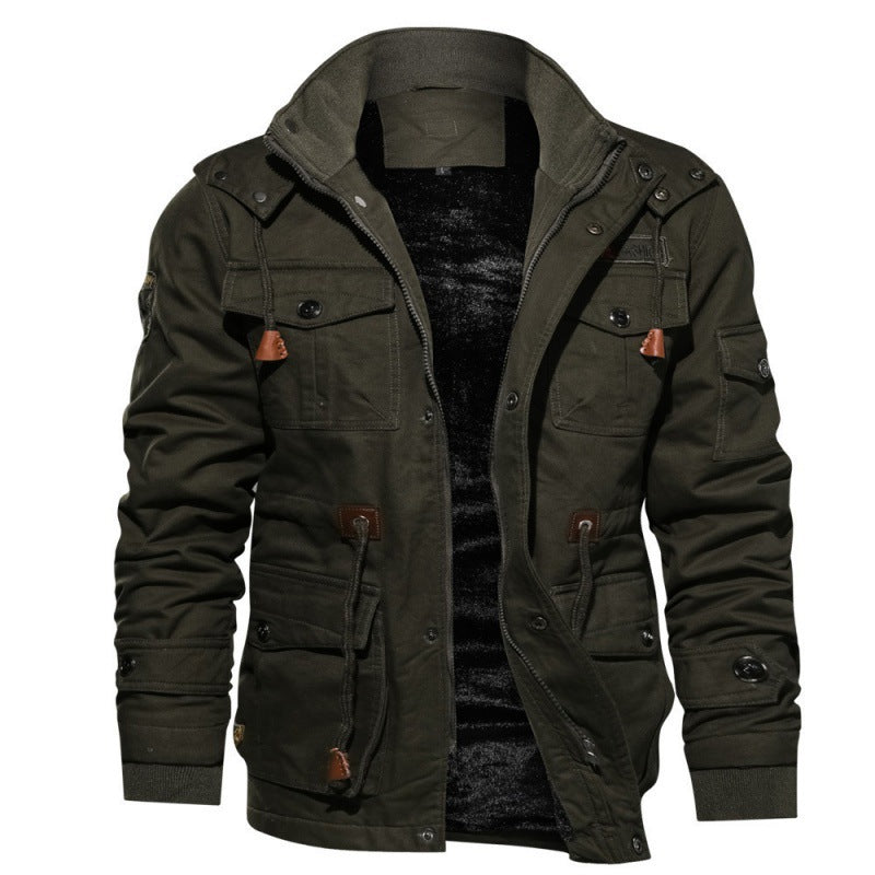⏳Time-Limited Special⏰Men's Winter Drawstring Cotton Military Driver Jacket - Comfort and Style Combined