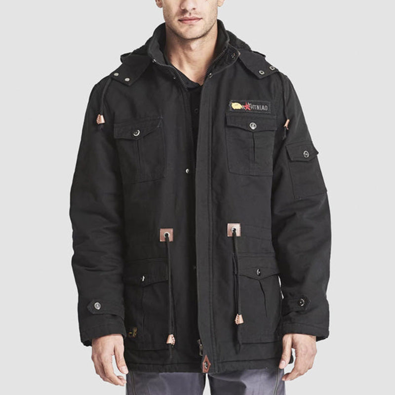 ⏳Time-Limited Special⏰Men's Winter Drawstring Cotton Military Driver Jacket - Comfort and Style Combined