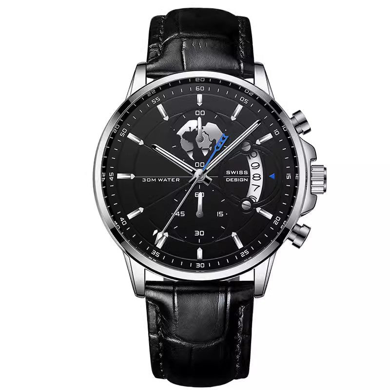 ⏳Time-Limited Special⏰Men's watch with globe motif in maritime style