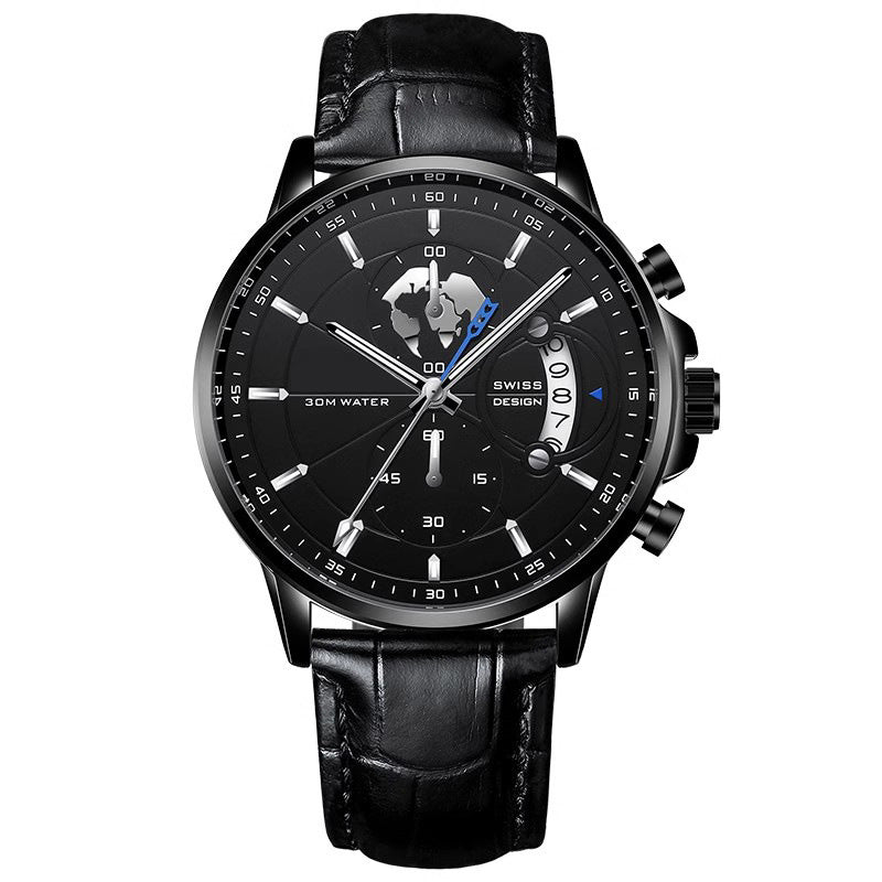 ⏳Time-Limited Special⏰Men's watch with globe motif in maritime style