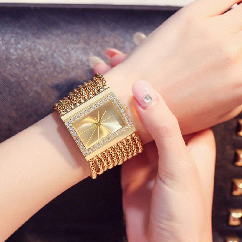 ⏳Time-Limited Special⏰Ladies Rhinestone Quartz Square Watch⌚