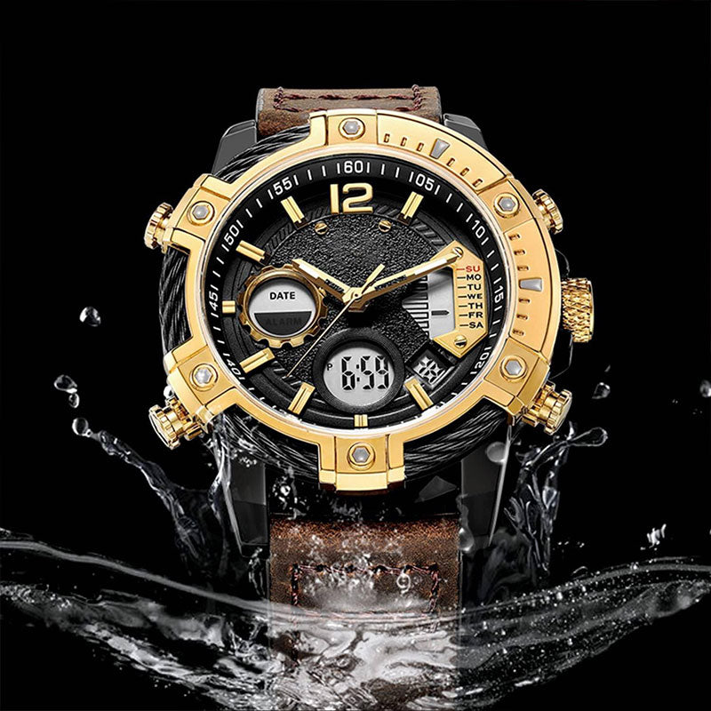 🎄Christmas Sale 60% OFF🔥Multifunctional Dual Display 3ATM Waterproof Men's Quartz Sports Watch