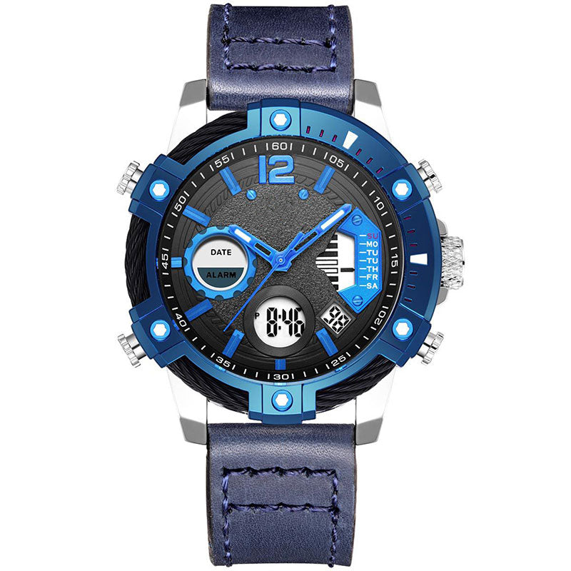 🎄Christmas Sale 60% OFF🔥Multifunctional Dual Display 3ATM Waterproof Men's Quartz Sports Watch