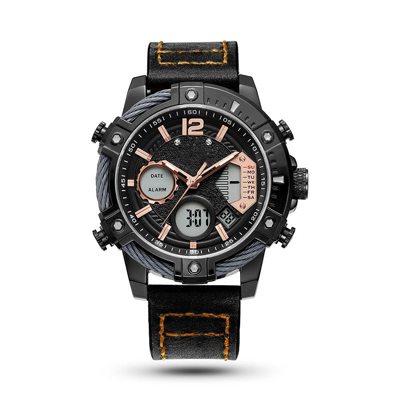 🎄Christmas Sale 60% OFF🔥Multifunctional Dual Display 3ATM Waterproof Men's Quartz Sports Watch