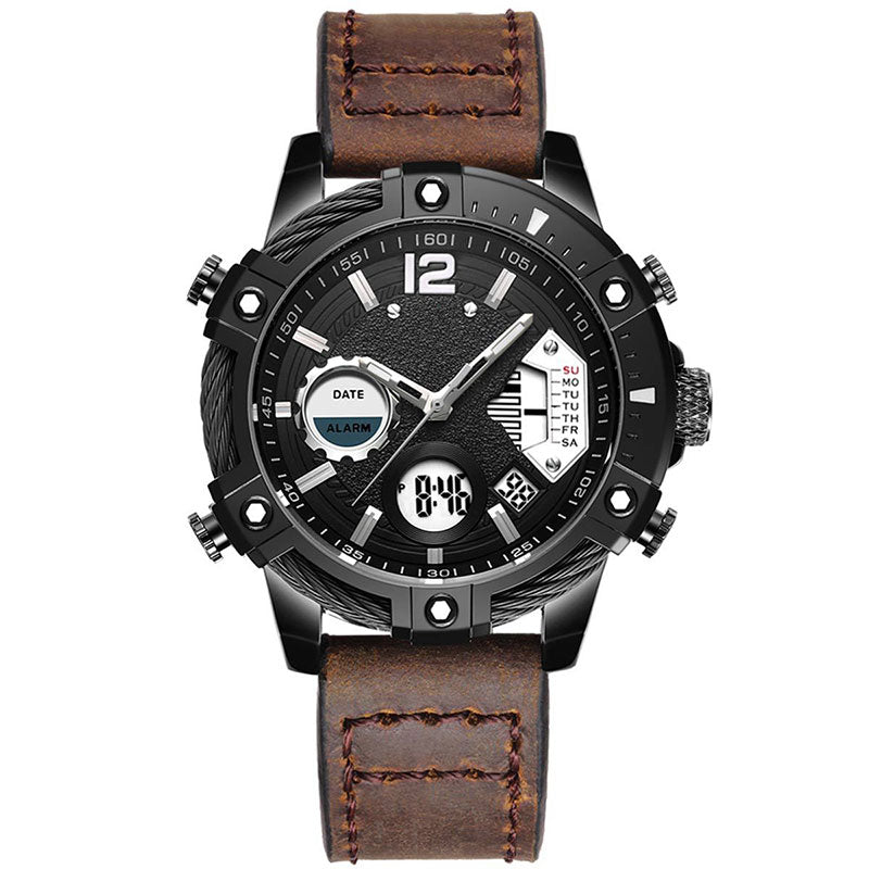 🎄Christmas Sale 60% OFF🔥Multifunctional Dual Display 3ATM Waterproof Men's Quartz Sports Watch