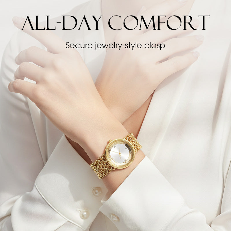 ⏳Time-Limited Special⏰Luxury Round Bracelet Watch Fashionable Women's Wristwatch