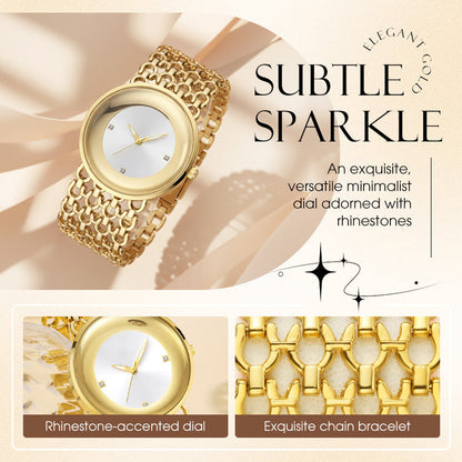 ⏳Time-Limited Special⏰Luxury Round Bracelet Watch Fashionable Women's Wristwatch
