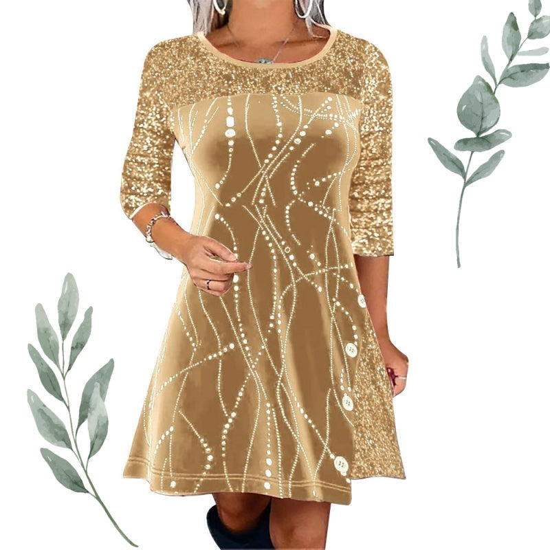 ⏳Time-Limited Special⏰Elegant Sequin A-Line Dress