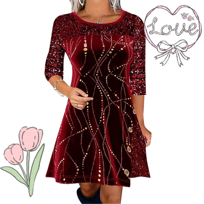 ⏳Time-Limited Special⏰Elegant Sequin A-Line Dress