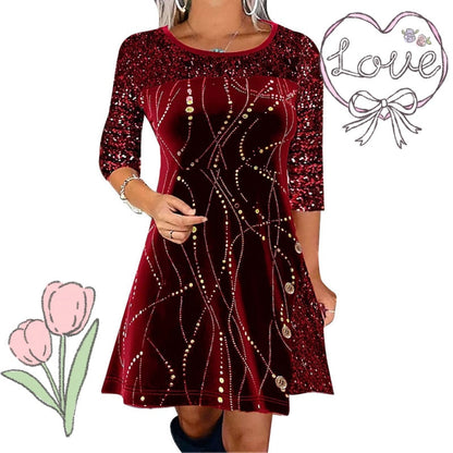 ⏳Time-Limited Special⏰Elegant Sequin A-Line Dress