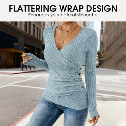 Women‘s Sexy Wrap V-Neck Tops