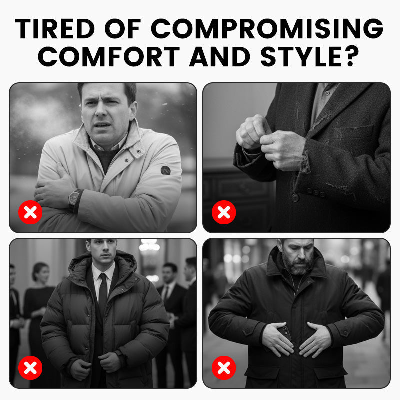 ⏳Time-Limited Special⏰Men's Lined Business Casual Winter Coat